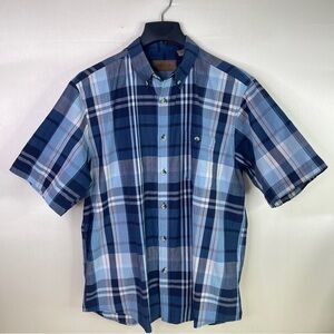 Clear Water Outfitters Men’s Short Sleeve Plaid Button Down Shirt Size XL